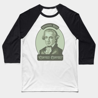 Emmanuel Kant Portrait and Quote Baseball T-Shirt